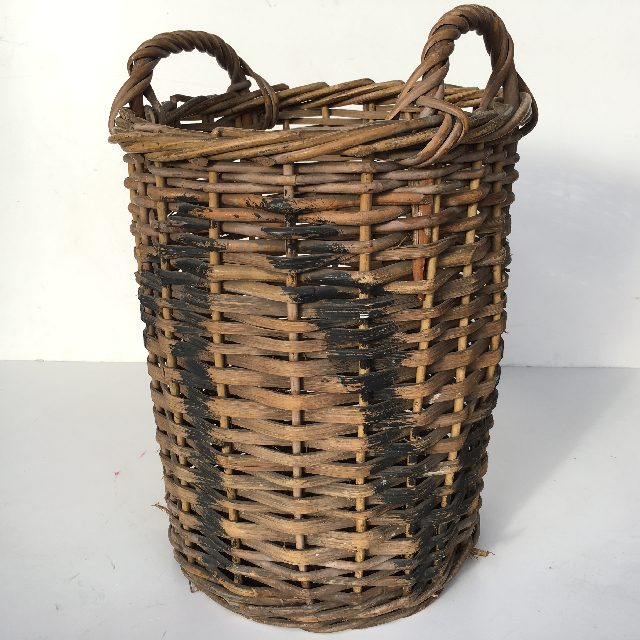 BASKET, Narrow Wicker Tall 45cmH